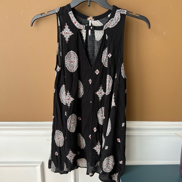 Free People Tree Swing Sleeveless Tunic Black Size XS Western Festival - Picture 2 of 6